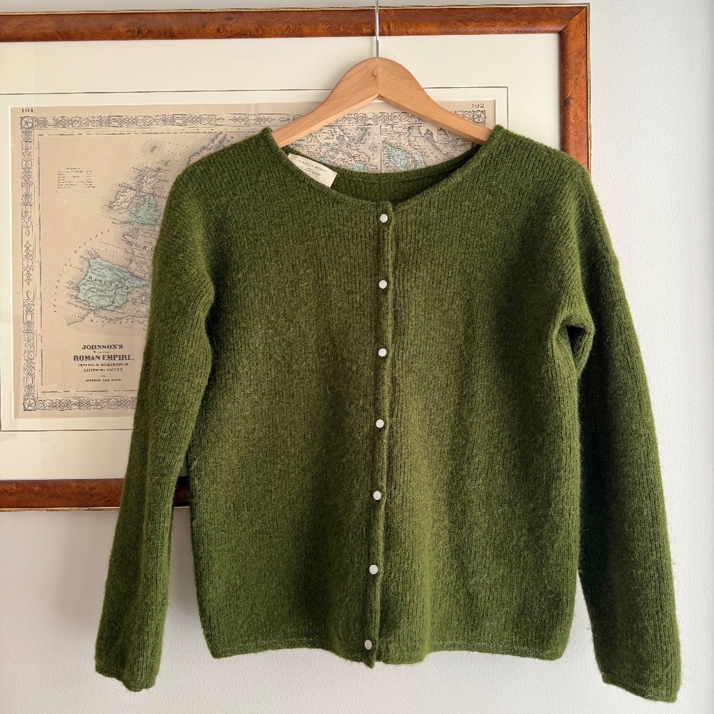 Sezane Gaspard Cardigan, perfect green - Picture 2 of 5
